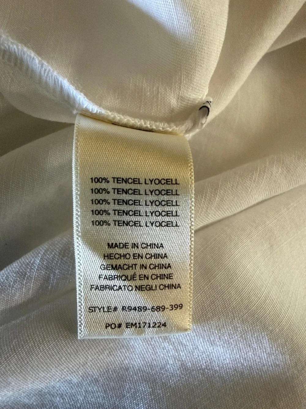 Cloth & Stone white Lyocell Button-down Shirt Tunic Size X - Large - Picture 5 of 5